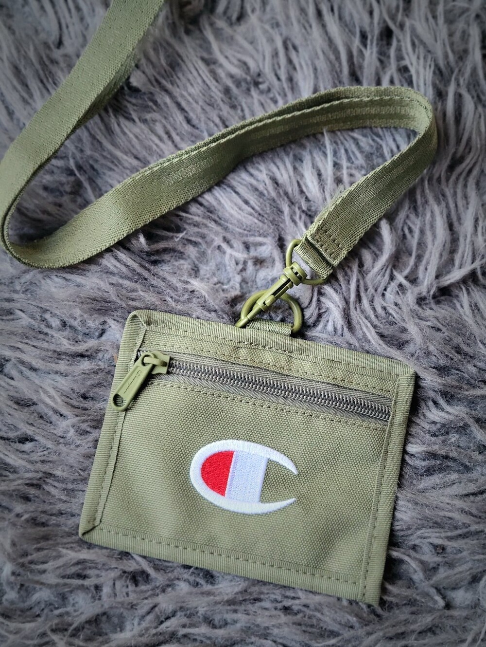 Champion Green ID Card Pouch Lanyard